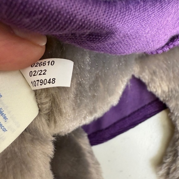 Build-A-Bear Gray Wolf Wiley Purple Outfit Orange Accents - Picture 7 of 8